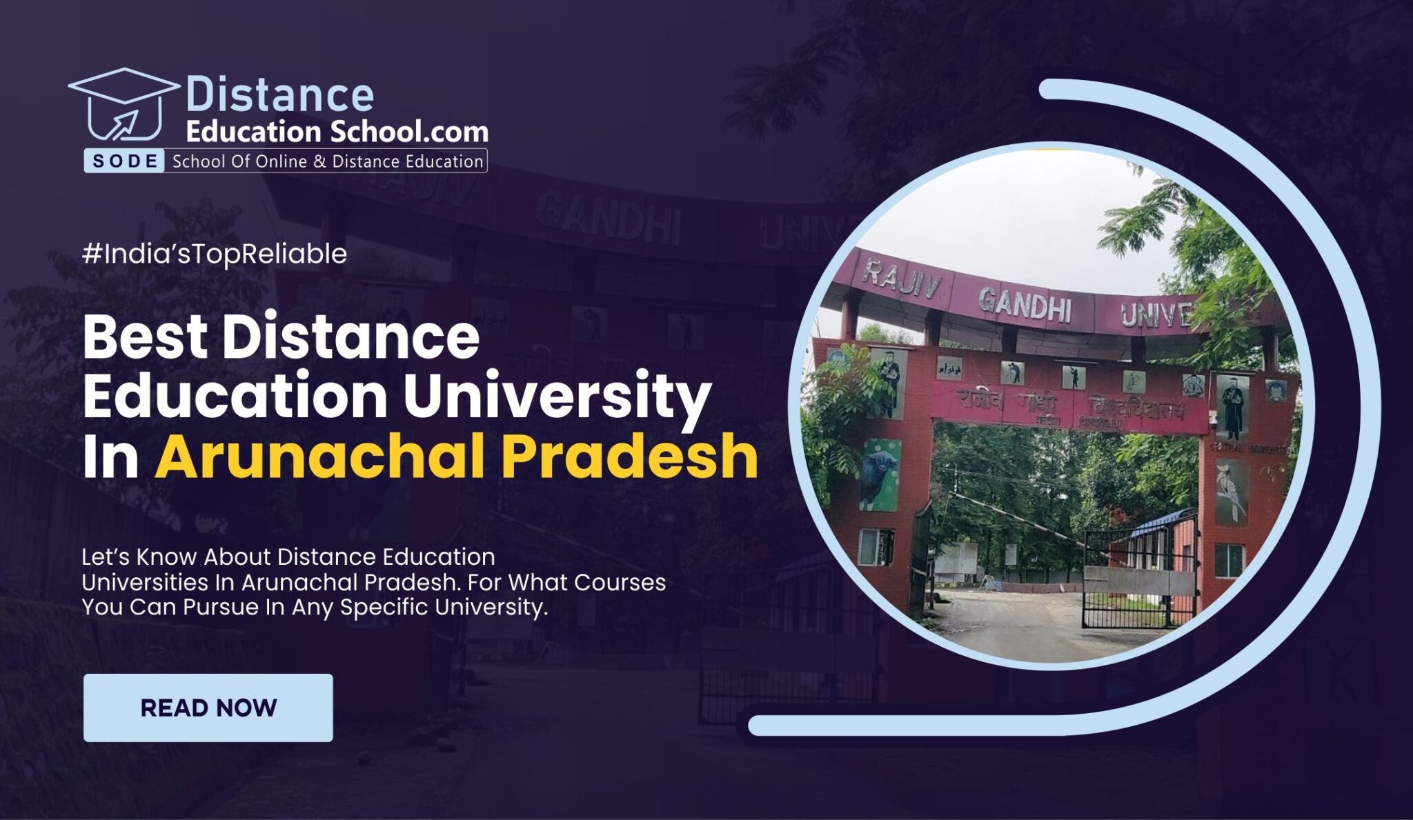 Best Distance education univeristies in Arunachal Pradesh