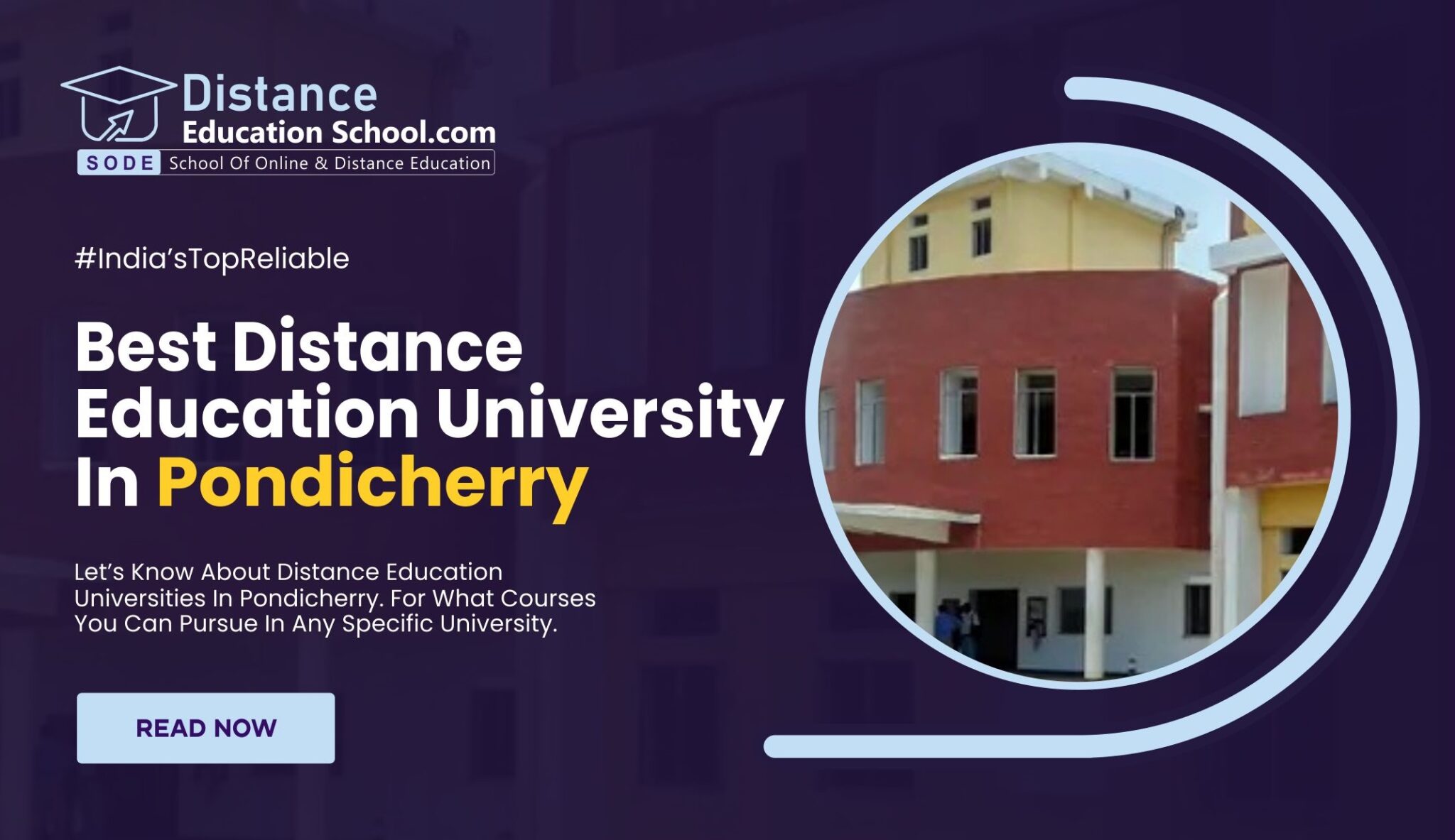 Top Distance Education Universities in Pondicherry