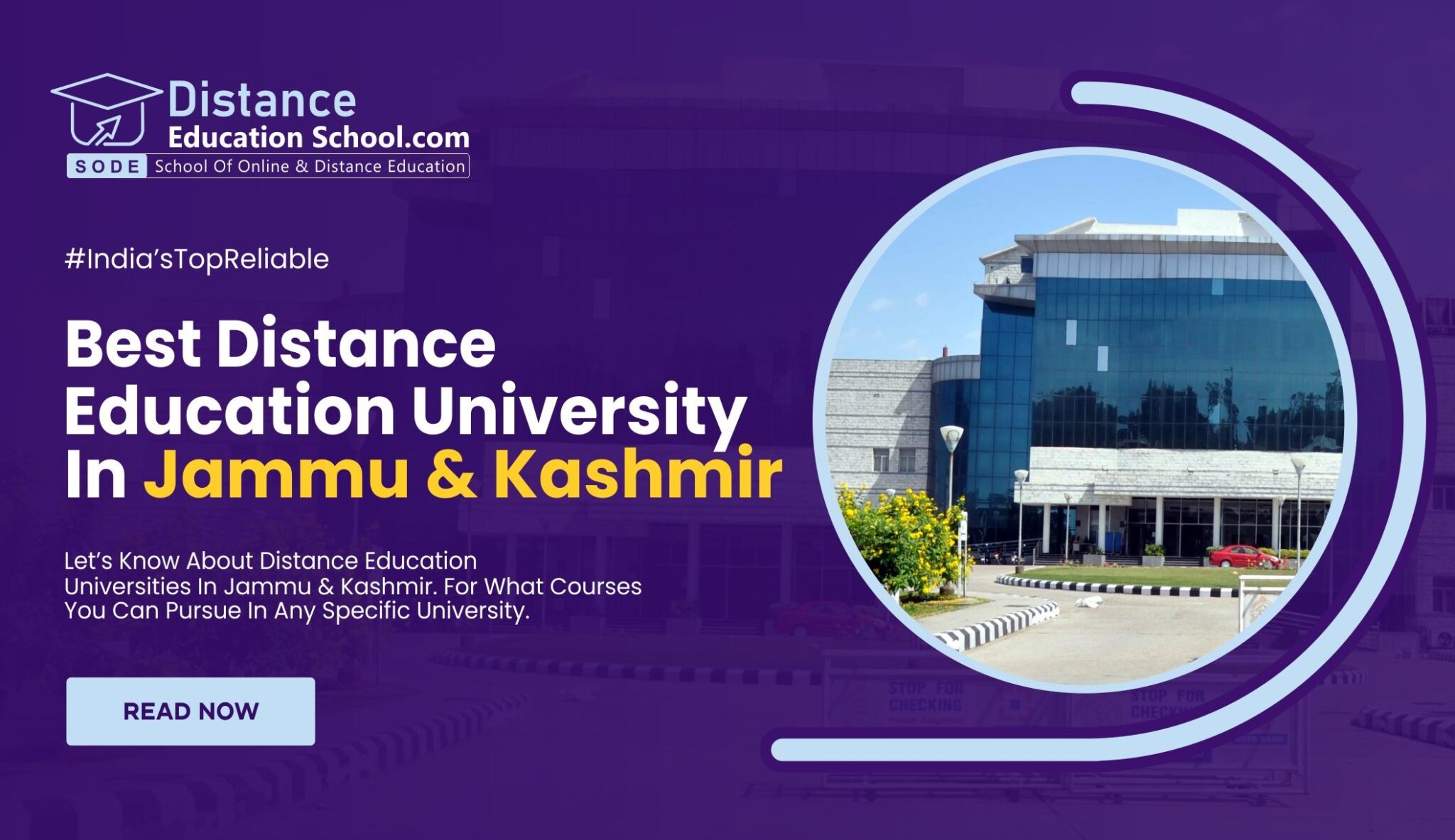 Distance Education Univerisities in Jammu and Kashmir