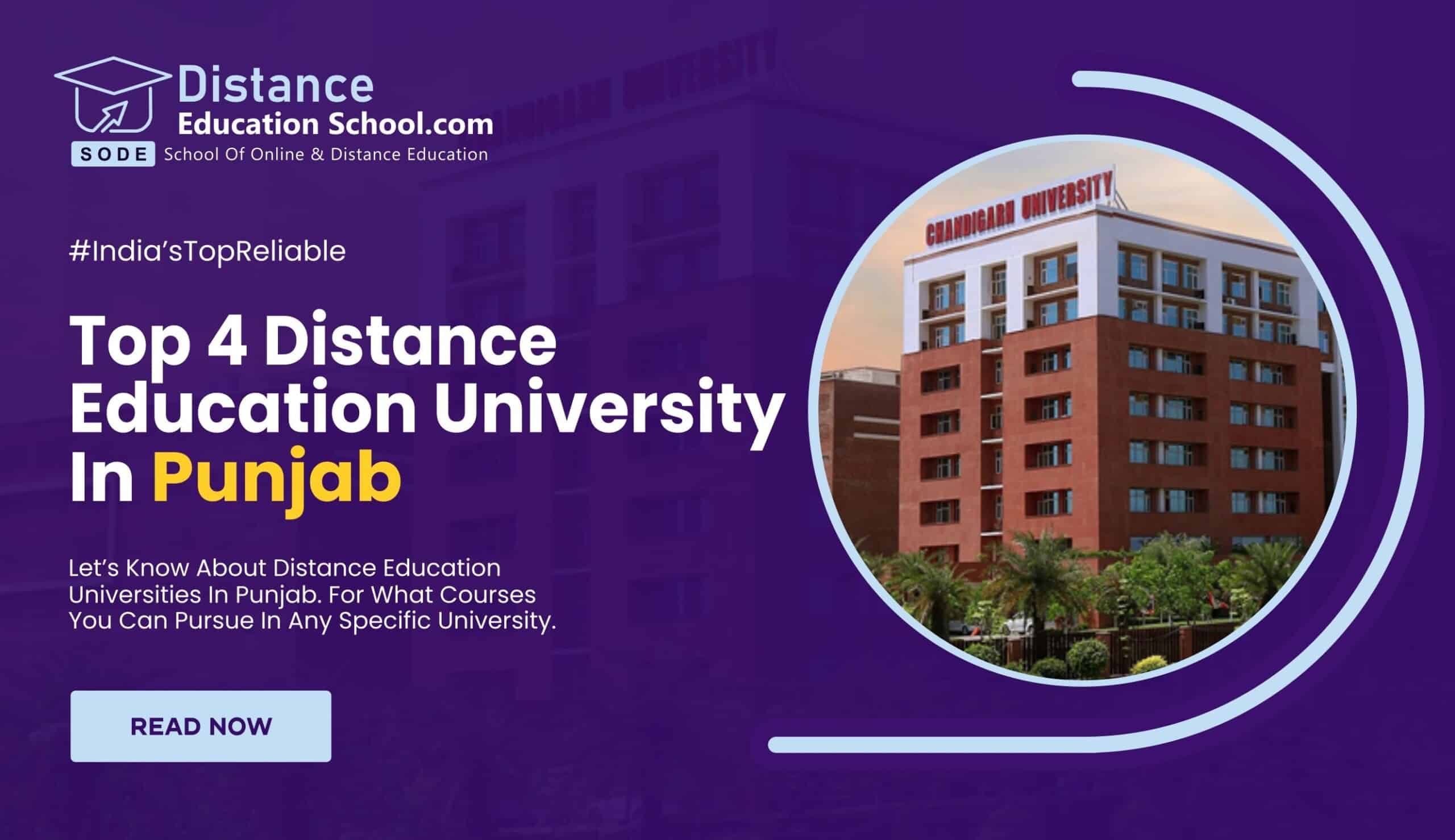 Top 4 Distance Education Universities in Punjab in 2024