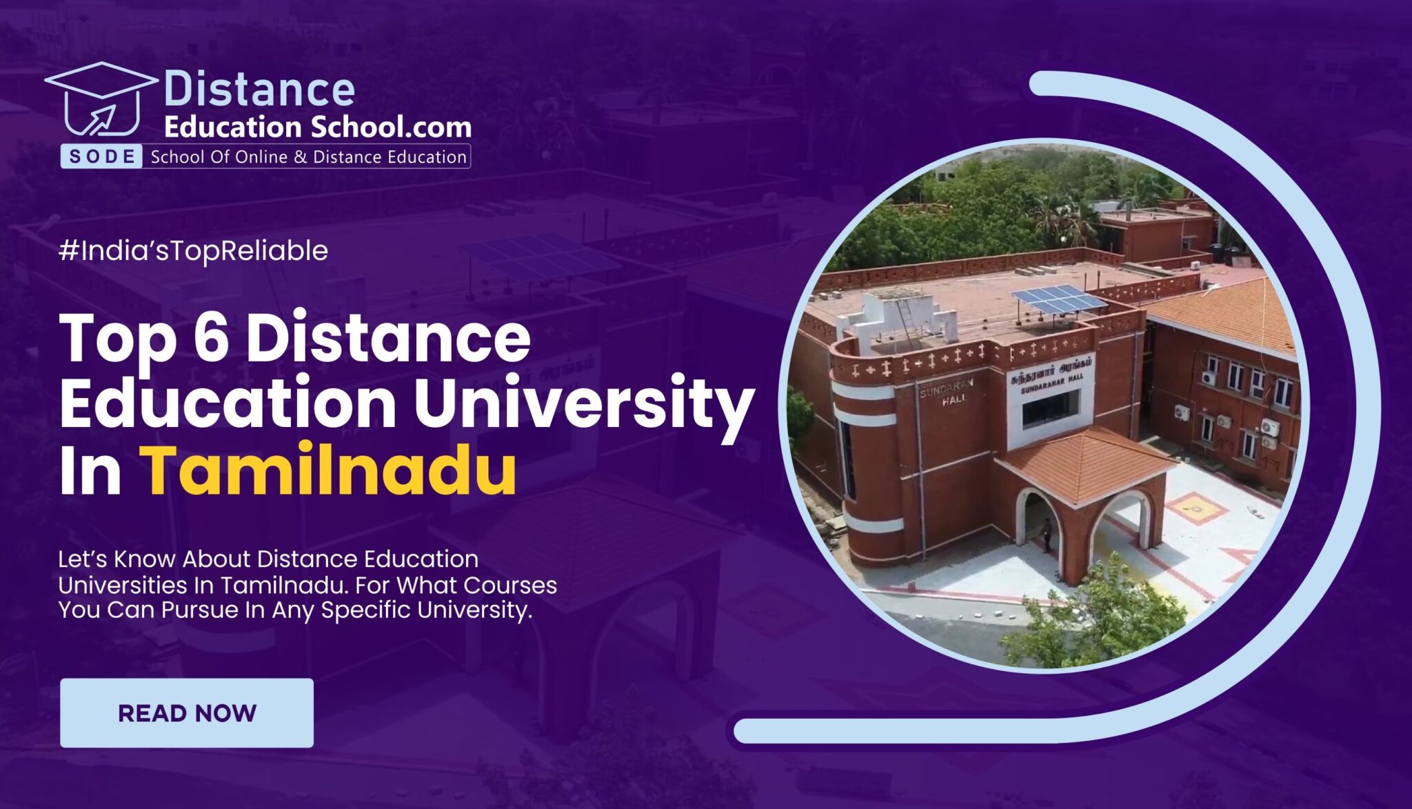 Top 6 Distance Education Universities in Tamil Nadu