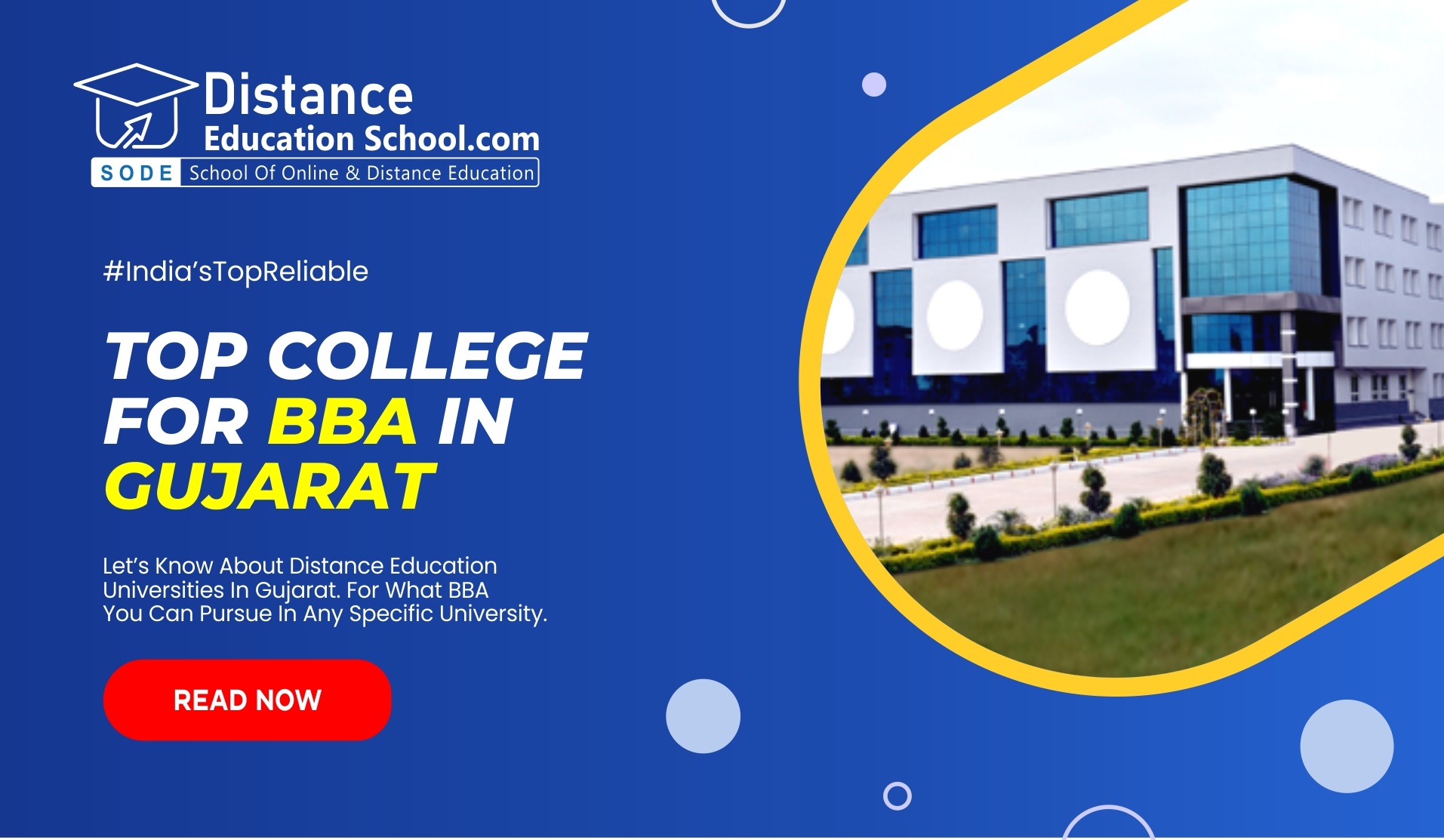 Top College for Distance BBA in Gujarat: Full Details