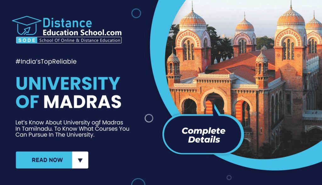 Distance Education in Madras University