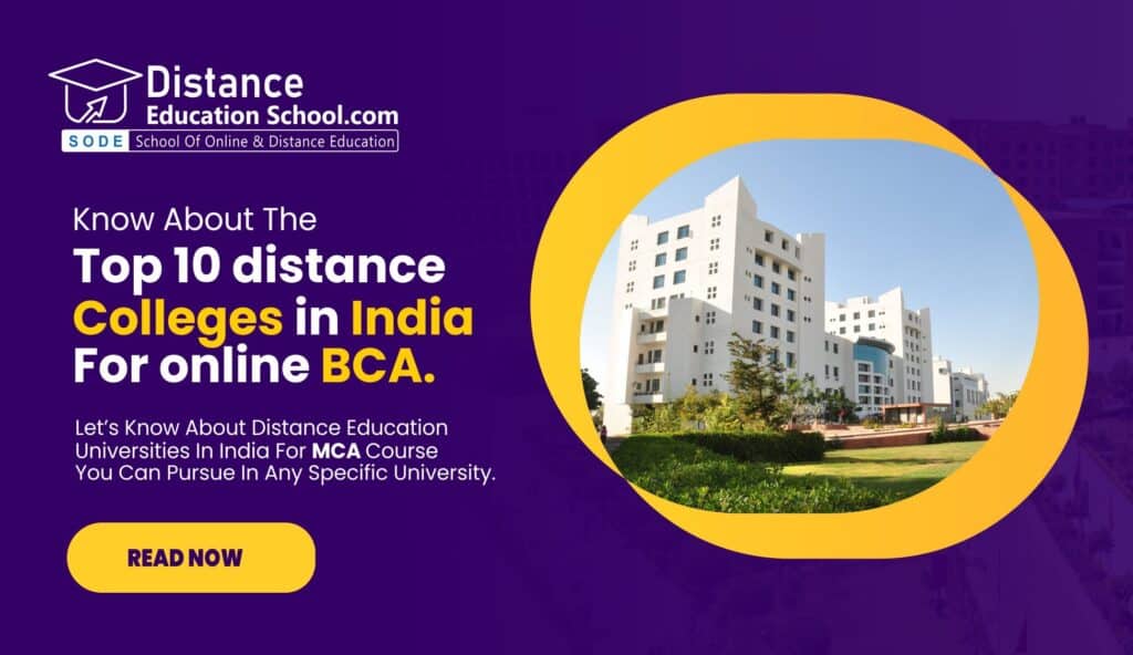 Top 10 distance univeresity in India for BCA