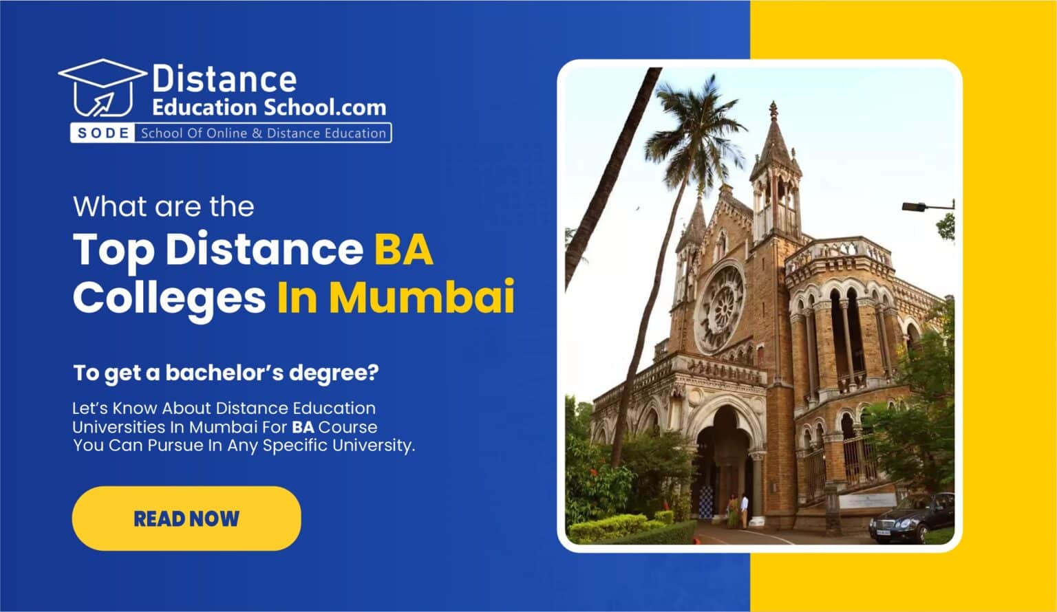 Distance Education BA In Mumbai Via Top UGC DEB Colleges 2024