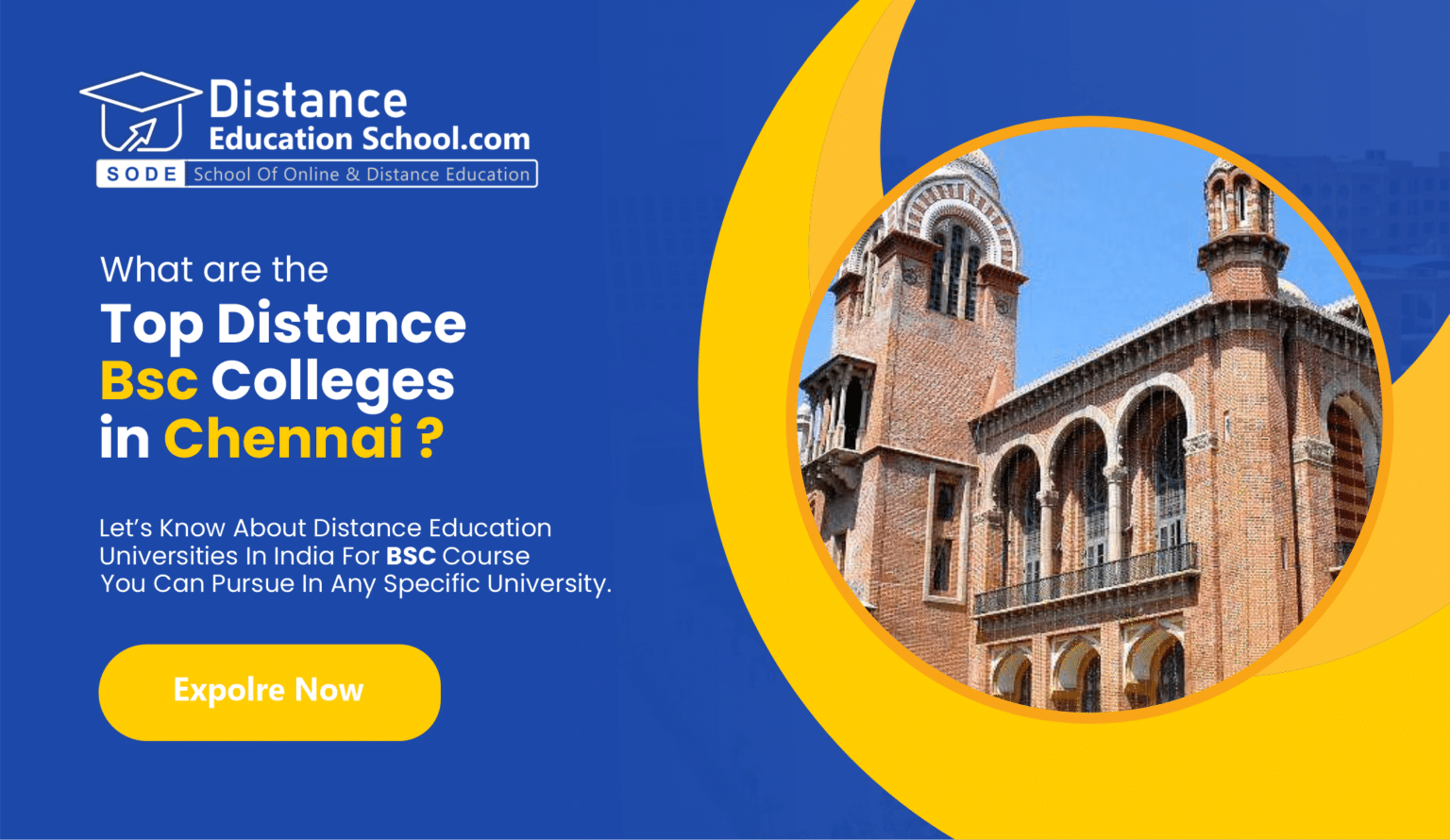 Distance BSc in Chennai Top UGCDEB Approved Universities