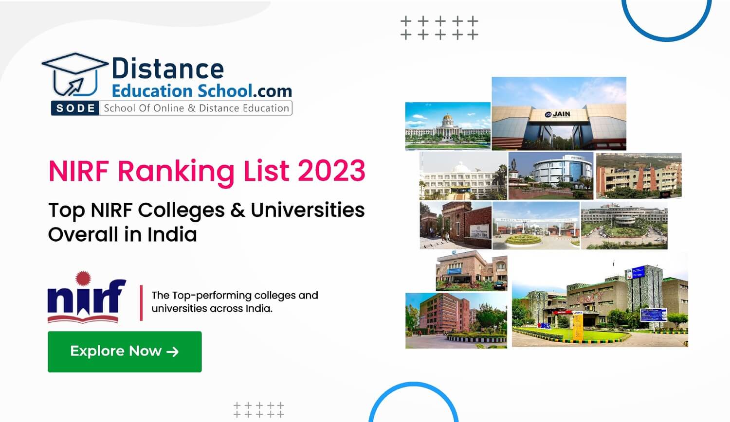 NIRF Ranking List 2024 Top NIRF Colleges & Universities in India