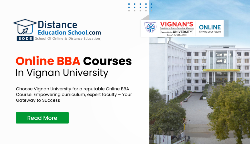 online bba course for vignan university