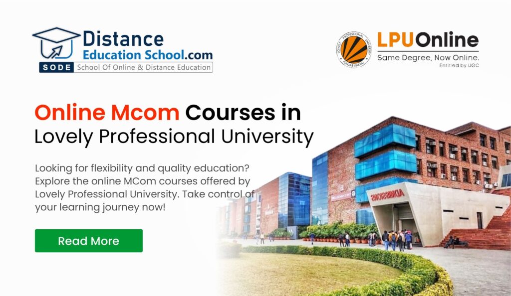 Online MCom Course at Lovely Professional University