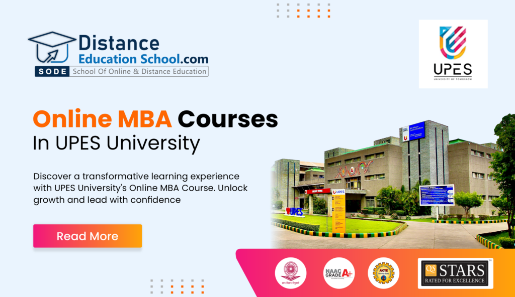 Pursue Your Online MBA Course from UPES University