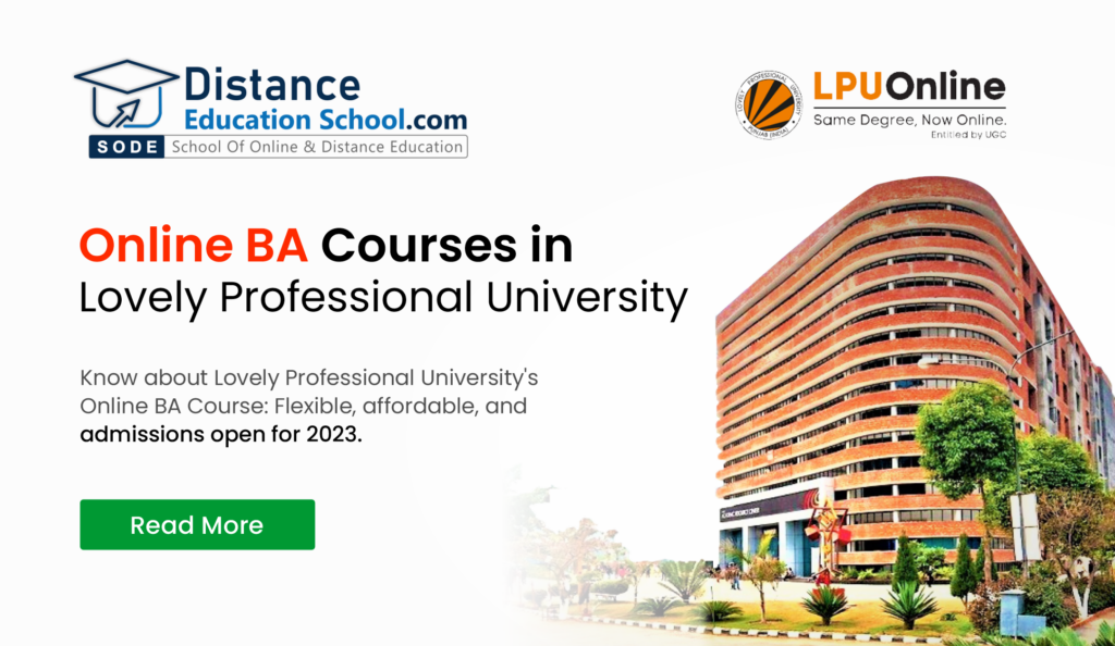 Online BA Course in Lovely Professional University