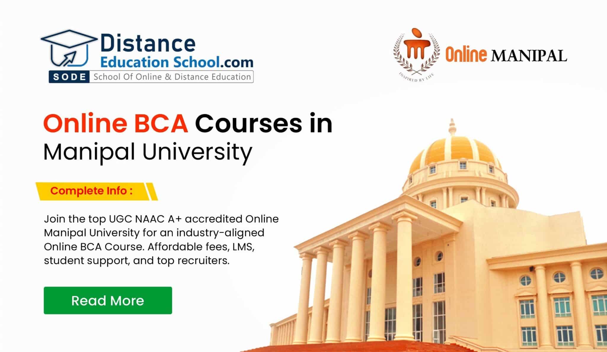 Online BCA Course At Online Manipal University