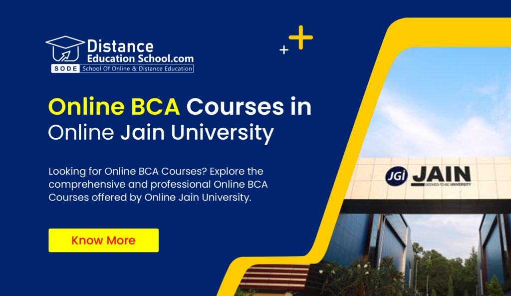 Online BCA Courses in Jain University Online