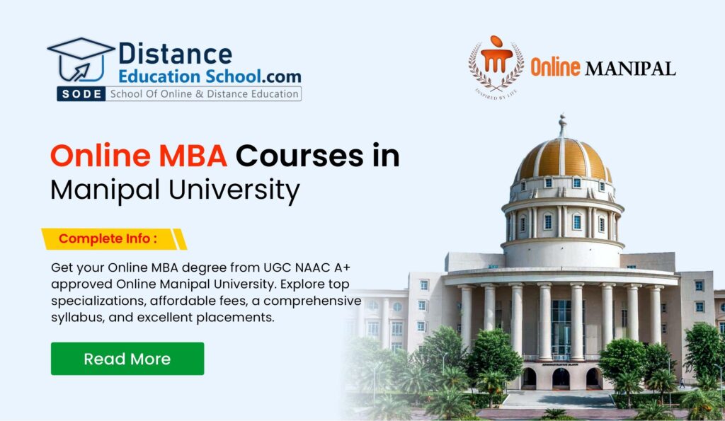 Online MBA Course At Online Manipal University