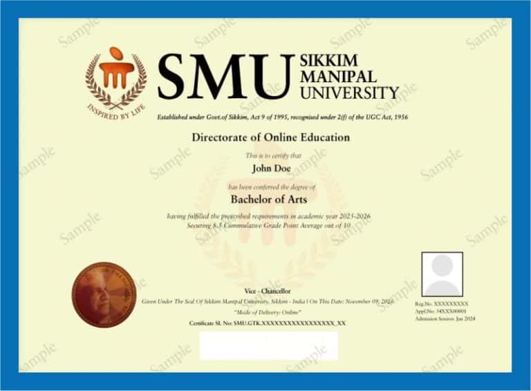 Sikkim Manipal University | SMU Online Degree Courses in 2024