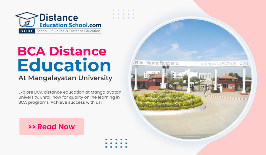 BCA Distance Education at Mangalayatan University