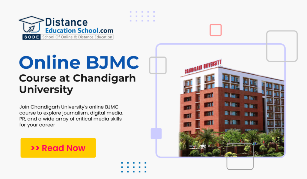 Online BJMC Course at Chandigarh University