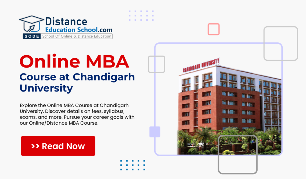MBA online in Chandigarh university Banner