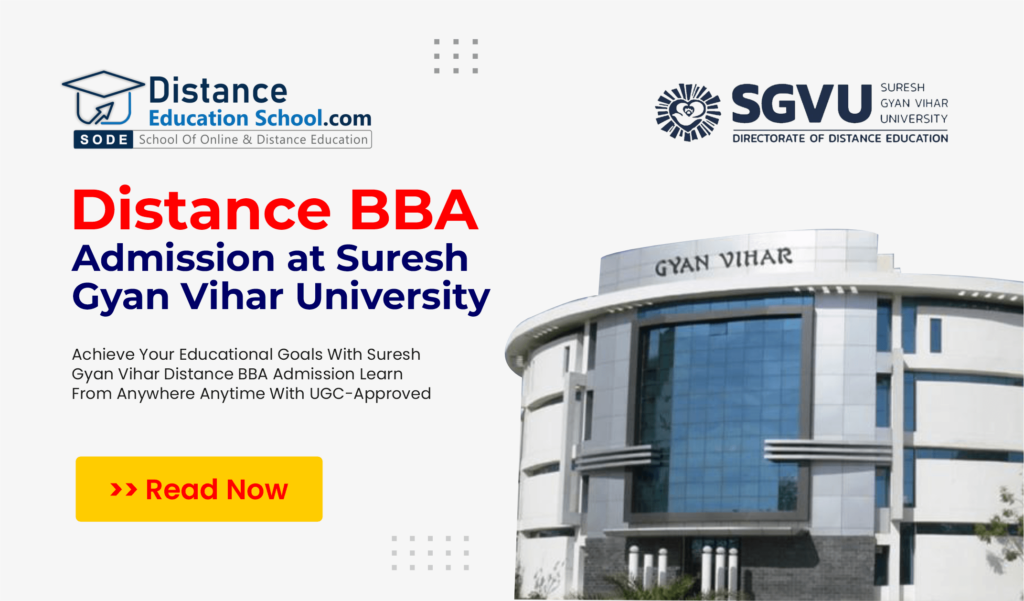 Distance BBA Admission at Suresh Gyan Vihar University