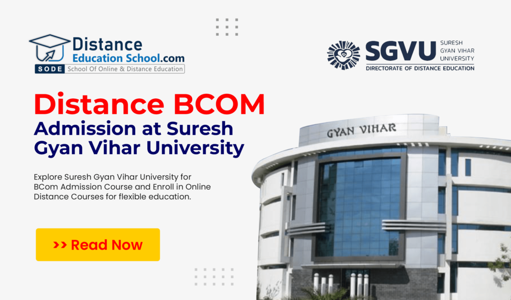 Distance BCom Admission at Suresh Gyan Vihar University