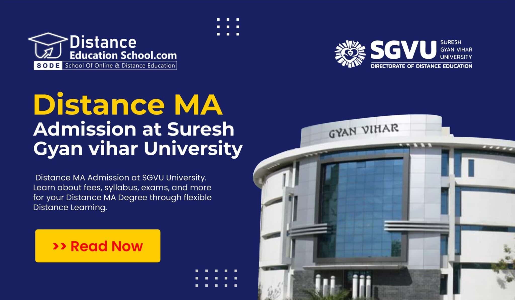 Distance MA at SGVU