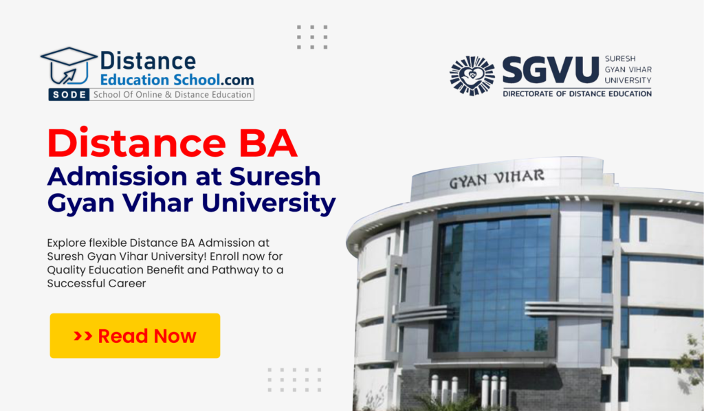 Distance BA Admission at Suresh Gyan Vihar University