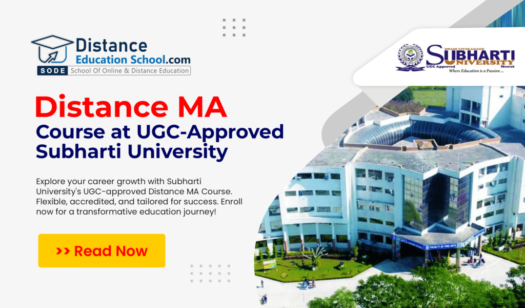 Distance MA Course at UGC-Approved Subharti University