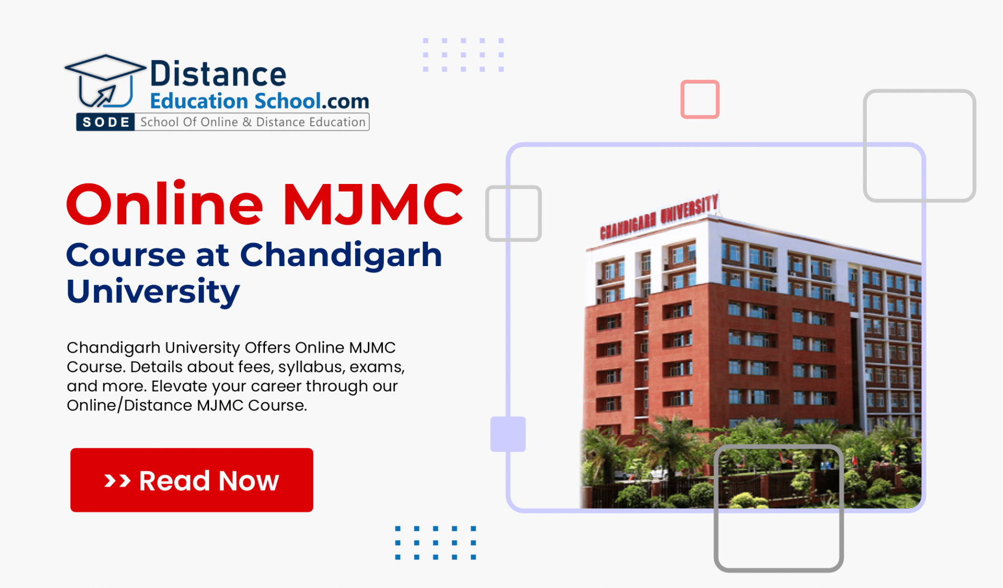 Online MJMC Course at Chandigarh University