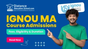 IGNOU MA Course Admissions