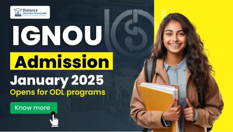 IGNOU admission for January