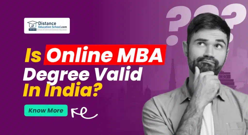 online mba valid in india