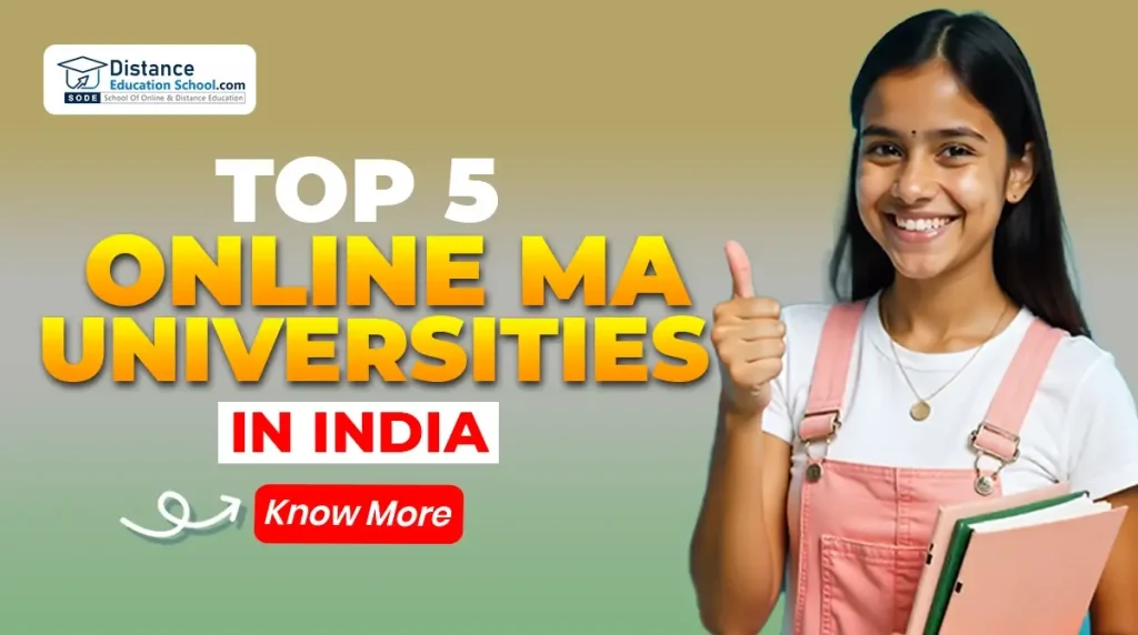Top 5 Online MA Universities in India