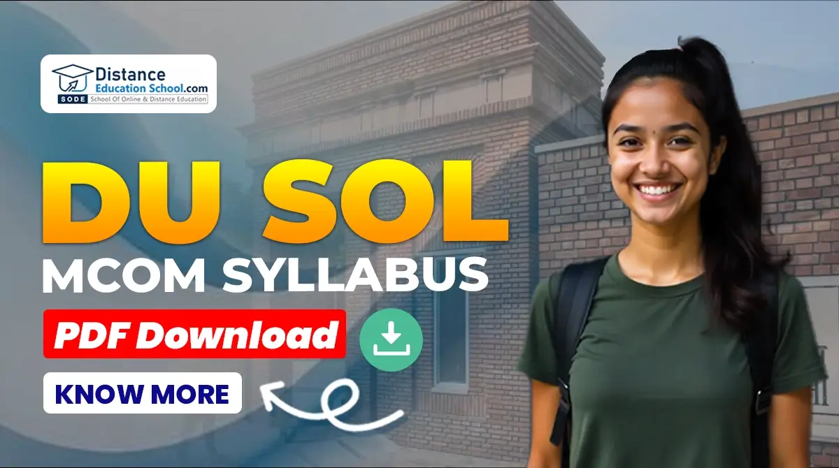 DU SOL MCom Syllabus PDF Download