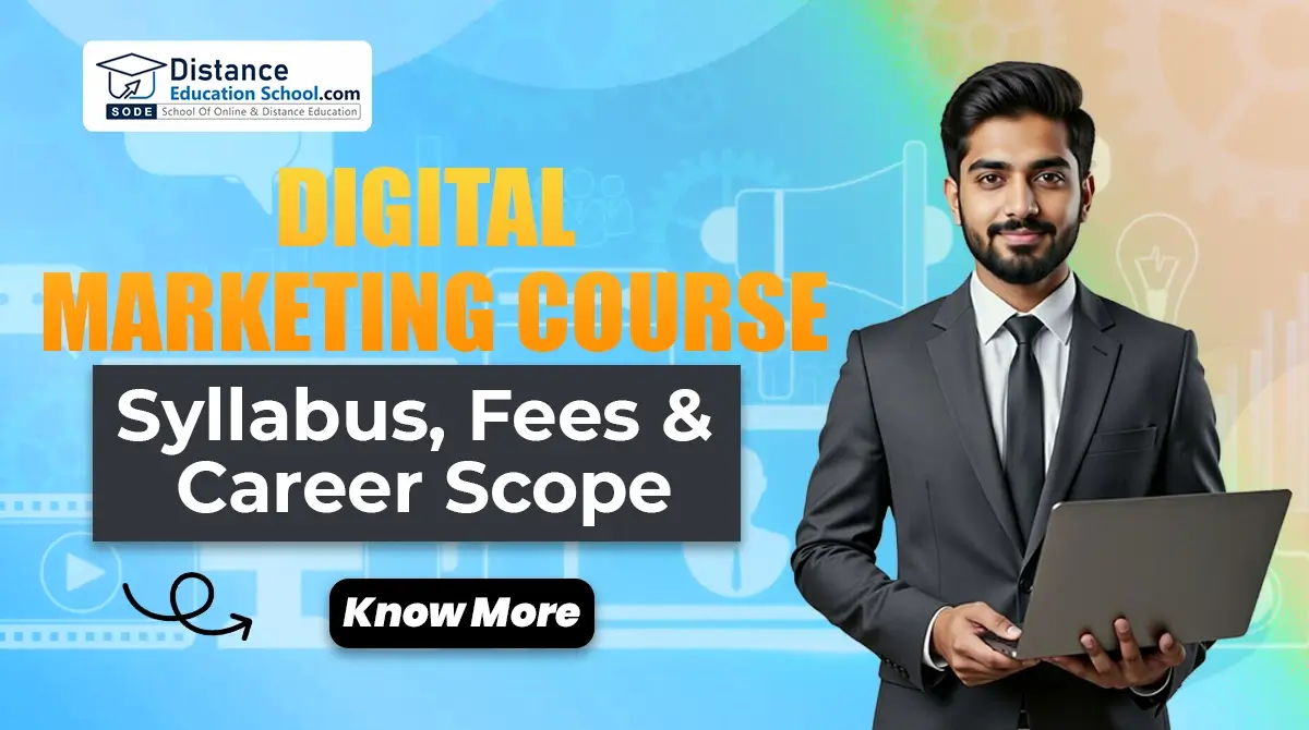 Digital marketing course syllabus fees and career scope in India infographic