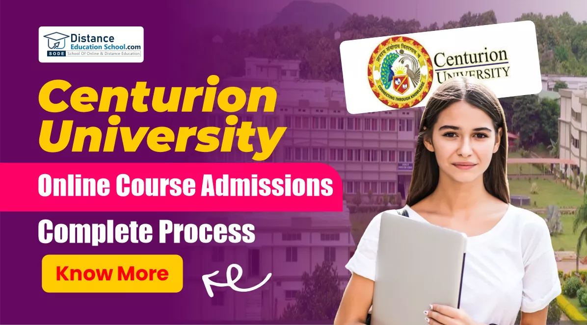 Centurion University online courses admission process 2026 India