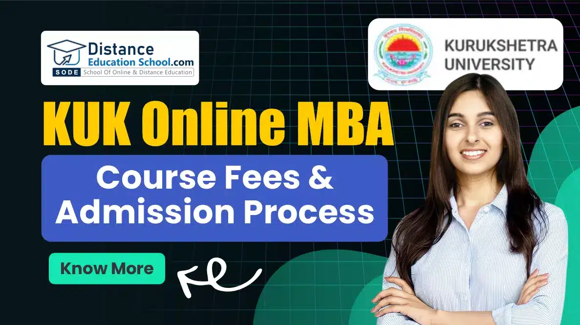 KUK online MBA course fees and admission process 2026 India