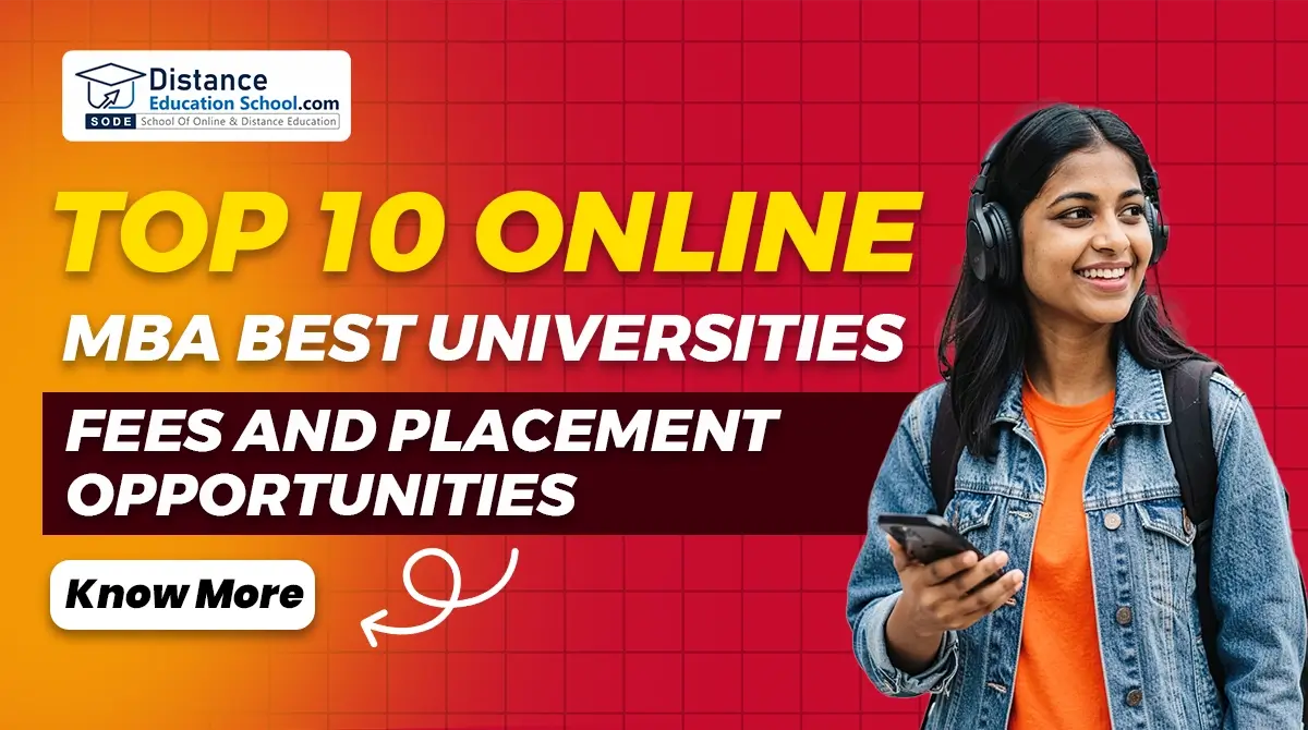 Top online MBA best universities in India fees and placements 2026