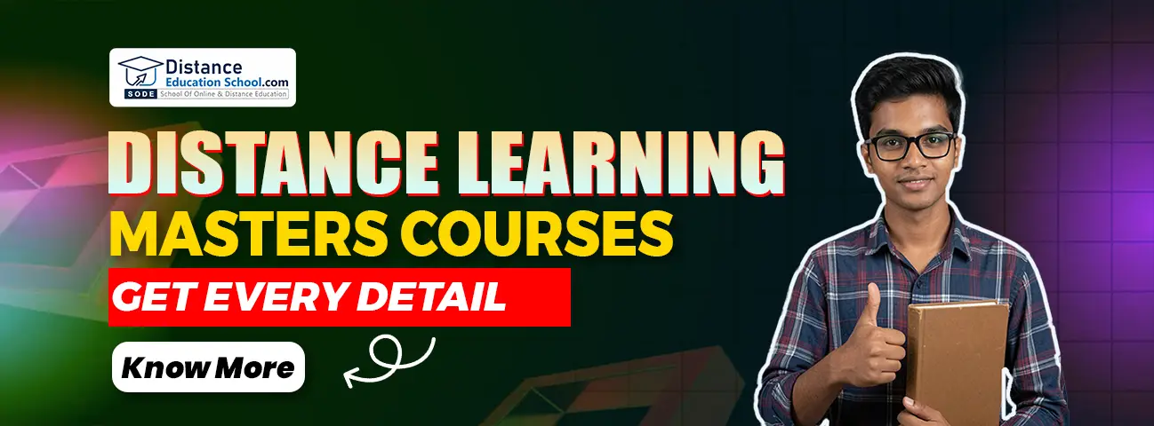 Distance Learning Masters Courses 2026 in India