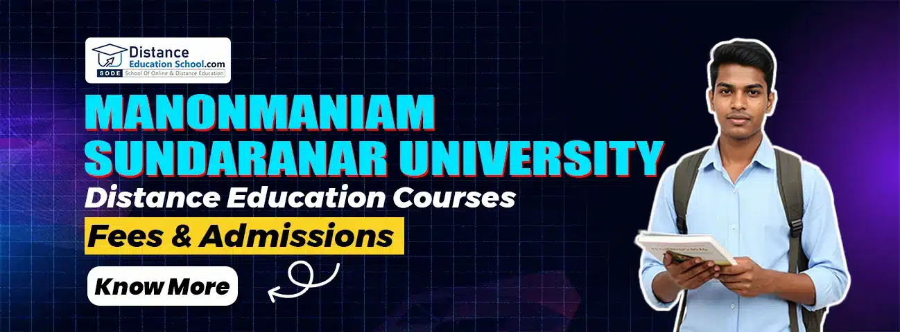 Manonmaniam Sundaranar University Distance Education Courses Fees Admission 2026